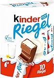Kinder Riegel - 10 Einzelriegel, einzeln verpackte Schokoriegel, zartschmelzende Vollmilchschokolade...