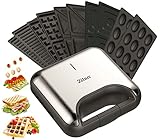 5in1 Sandwichmaker | 5 auswechselbare Platten | Waffeleisen | Kontaktgrill | Elektrogrill |...