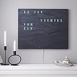 build-yours | Wortuhr Jupiter 50 x 40 x 1,5cm | Moderne LED Wordclock zum Aufhängen oder Aufstellen...