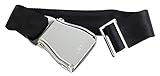 Skybelt Flugzeuggürtel XXL Silber/Schwarz Airline Seatbelt Flying Gürtel