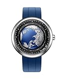 CIGA Design Automatik Uhr Herren - Blue Planet Armbanduhr mit Fluorkautschuk Armband(Edelstahl)