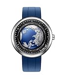 CIGA Design Automatik Uhr Herren - Blue Planet Armbanduhr mit Fluorkautschuk Armband(Edelstahl)