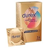 Durex Natural Feeling Kondome (latexfrei) – Für ein natürliches Haut-an-Haut-Gefühl (14 Stück)