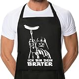 Sugeru Kochschürze-Darth Vader Hotdog-Muster | Star Wars Schürze mit 2 Taschen für Damen und...