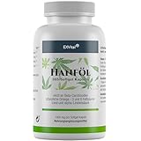EXVital HANFÖL Kapseln - hochdosiert & kaltgepresst | 365 Kapseln (Jahresvorrat) | 1000mg je Kapsel...