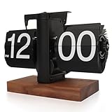 Yusat Retro-Flip-Uhr, Vintage-Tischuhr, digital, automatisches Drehen, batteriebetrieben,...