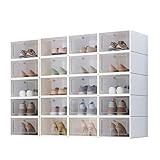 Schuhboxen,20 Schuh Schuhboxenstapelbar Transparent, Shoes Organizer, Schrank Schuhe Organizer, Shoe...