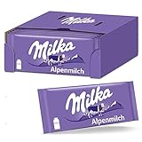 Milka Alpenmilch Tafel 22 x 100g, Zarte Milka Alpenmilch Tafelschokolade, Noch schokoladiger