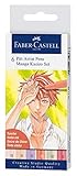 Faber-Castell 167168 - Tuschestift Pitt Artist Pen Manga Kaoiro, mit Pinselspitze in verschiedenen...