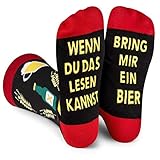 Lavley Wenn Du Das Lesen Kannst Bring Mir Lustig Socken für Frauen und Männer (Bier)