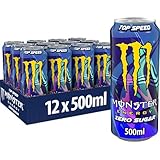 Monster Energy Top Speed - koffeinhaltiger Energy Drink mit erfrischendem Pfirsich-Nektarinen...