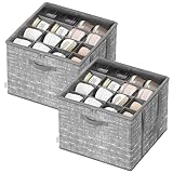 SONGMICS Schuh-Organizer, 2er Set, jeder für bis zu 16 Paar Schuhe, Schuhaufbewahrung, Griffe,...