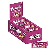 Balisto Schokoriegel Großpackung | Joghurt-Beeren-Mix, lila | 20 Riegel in einer Box (20 x 37 g)