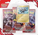 Pokémon-Sammelkartenspiel: 3er-Pack-Blister Karmesin & Purpur – Ewige Rivalen: Zebritz (3...