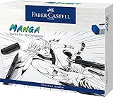 Faber-Castell 167152 - Tuschestift Pitt Artist Pen Manga Advanced Set, 3 Tuschezeichner und...