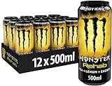 Monster Energy Rehab Lemon - koffeinhaltiger Energy-Eistee mit Zitronen-Geschmack - Energy Drink...