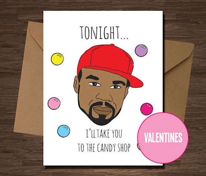 Valentinstagskarte 50 Cent 