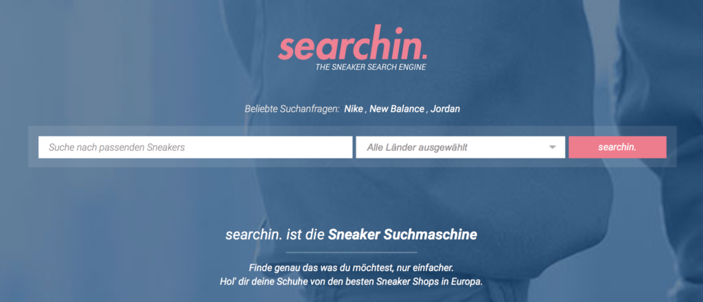searchin.: Die Sneaker-Suchmaschine