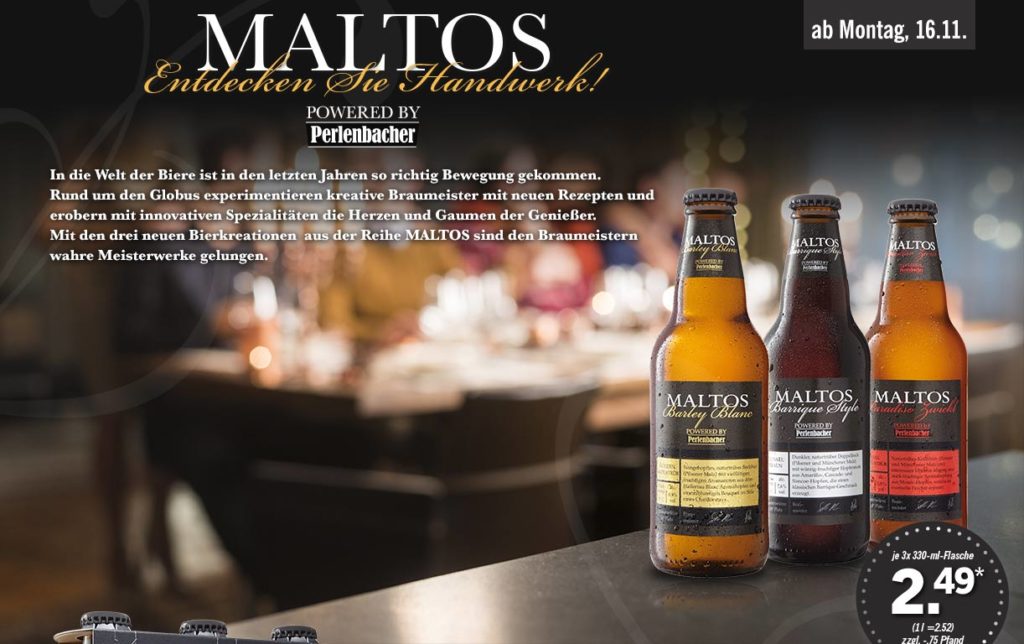 Maltos: Neue Bierspezialitäten bei LIDL