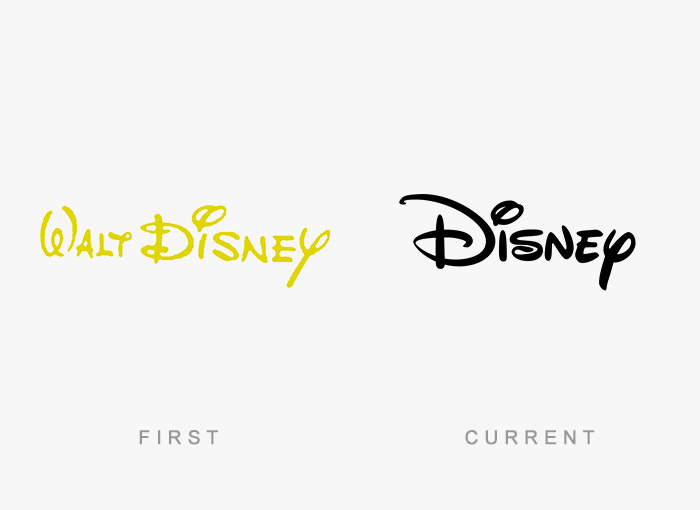 Logo von Disney - Damals und heute