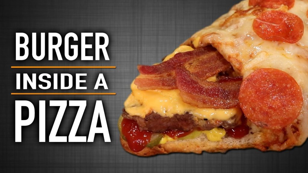 Anleitung: Burger in einer Pizza