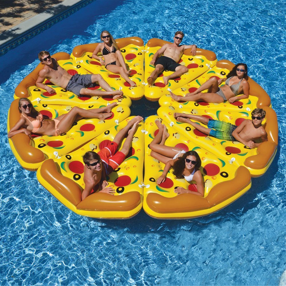 Die “Pizza Luftmatratze” ist der Hingucker im Sommer!