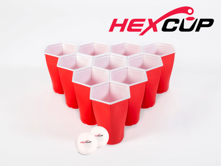 Hexcup - Hexagonförmige Beer Pong Becher